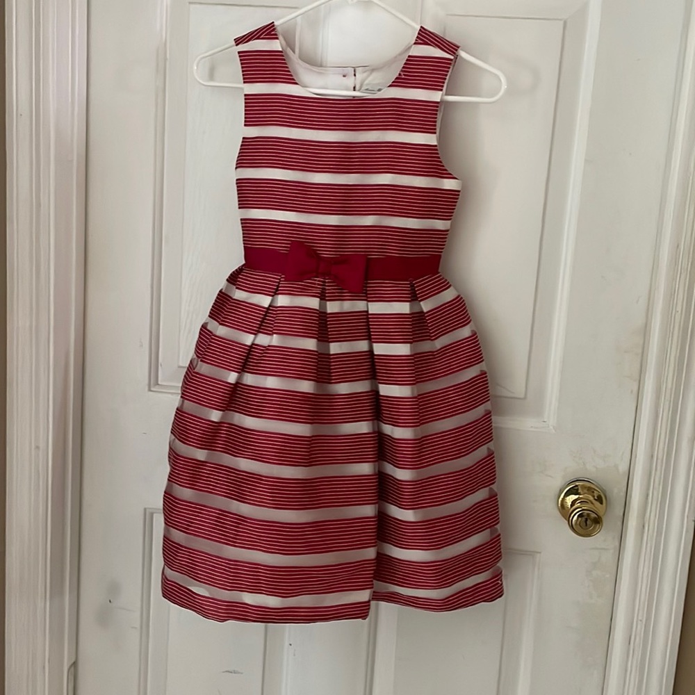 Red and white dress